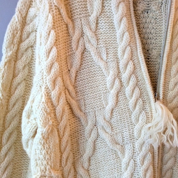 Thomas Keeling Wool Cable Knit Long Cardigan 1X - Picture 6 of 11